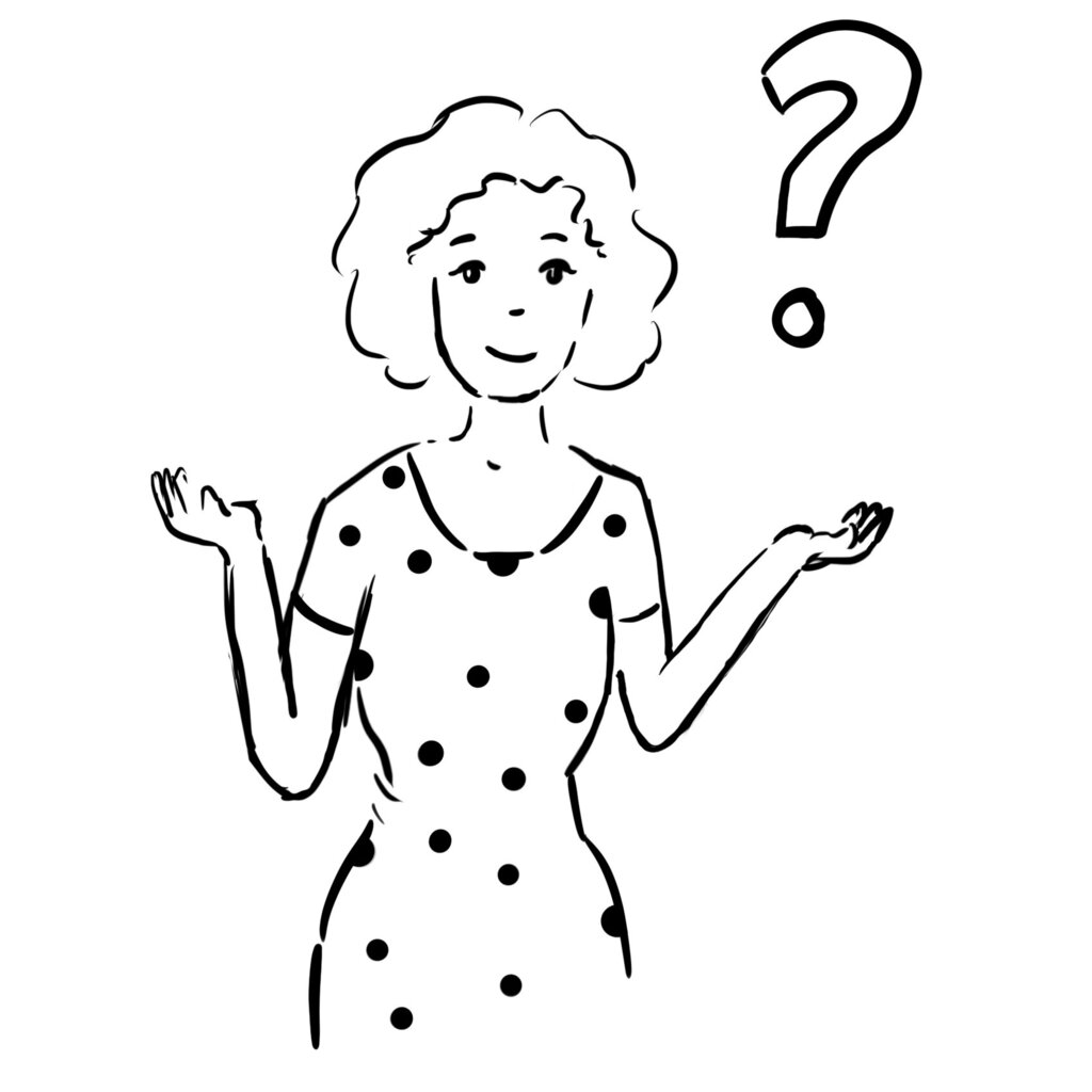 Zeichnung Frau Fragezeichen