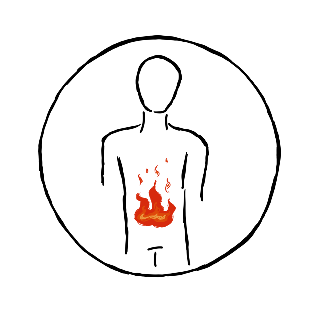 Agni digestive fire illustration